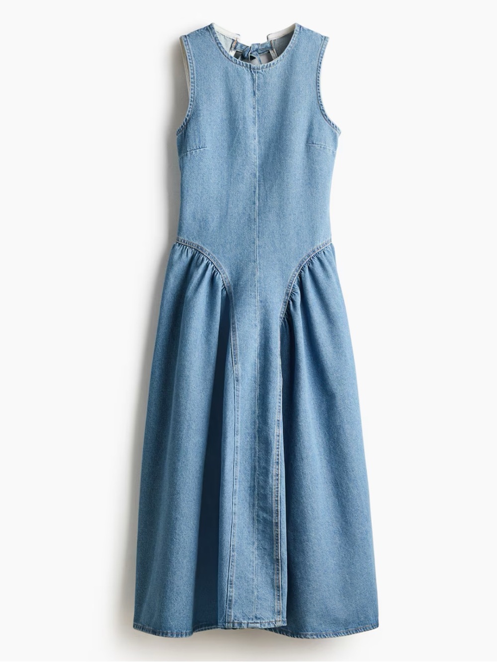 H&M OPEN-BACK DENIM DRESS - S, NWT